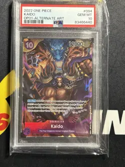 PSA 10 Kaido OP01-094 Romance Dawn Parallel Alt Art One Piece English 1st ed - Image 1