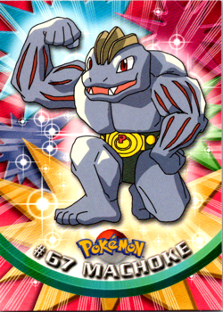 1999 Pokemon Topps Machoke #67 Mixed Logo TV Animation Edition Vintage Card - Image 1