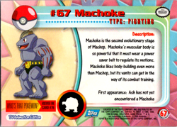 1999 Pokemon Topps Machoke #67 Mixed Logo TV Animation Edition Vintage Card - Image 2