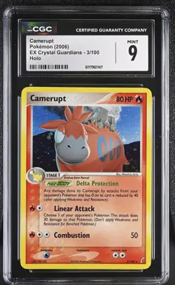 CGC 9 MINT Camerupt 2006 EX Crystal Guardians 3/100 Holo Pokemon Card - Image 1