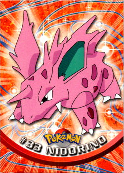 Topps Pokemon TV Animation Edition Blue Logo Nidorino #33 - Image 1