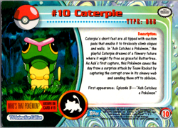 Pokemon Card - Caterpie #10 - Topps Series 1 - Blue Logo - Image 2