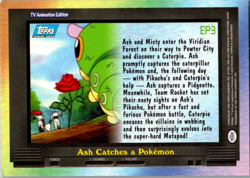 2000 Topps Pokemon EP3 Ash Catches a Pokemon TV Anim. Series 2 Blue logo- holo - Image 2
