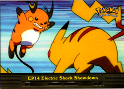 Pokemon Topps EP14 Electric Shock Showdown TV Animation Blue Logo LP - Image 1