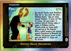 Pokemon Topps EP14 Electric Shock Showdown TV Animation Blue Logo LP - Image 2