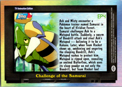 Topps Series 1 EP4 Challenge of the Samurai Foil Pokemon 2000 - Image 2