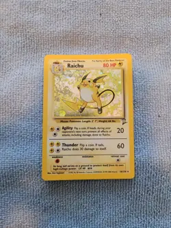 Pokemon TCG Raichu Base Set 2 16/130 Holo Rare & Miraidon 3/15 Holo. Set Sale. - Image 1