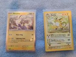 Pokemon TCG Raichu Base Set 2 16/130 Holo Rare & Miraidon 3/15 Holo. Set Sale. - Image 2