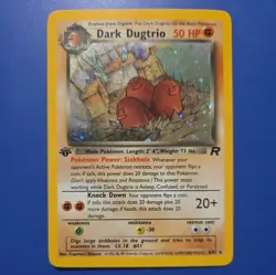 Pokemon Team Rocket Dark Dugtrio Holo Rare 6/82 1st Edition - Image 1