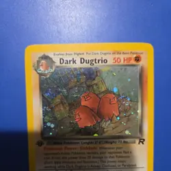 Pokemon Team Rocket Dark Dugtrio Holo Rare 6/82 1st Edition - Image 3