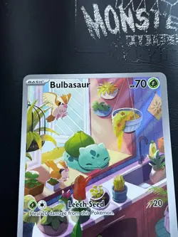POKEMON BULBASAUR 143/142 ILLUSTRATION RARE STELLAR CROWN - Image 3