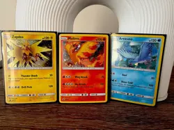 3x Legendary Birds Articuno Zapdos Moltres HOLO SET Pokemon SM145 SM144 SM143 NM - Image 1