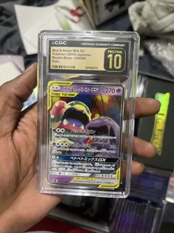 Pokemon TCG CGC Pristine 10 Muk & Alolan Muk GX 029/095 Holo - Image 1