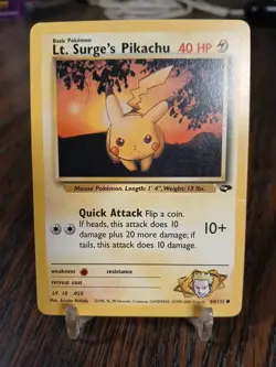 Pokemon Gym Challenge "Lt. Surge's Pikachu" 84/132 / Common 84/132 - Image 2