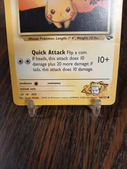 Pokemon Gym Challenge "Lt. Surge's Pikachu" 84/132 / Common 84/132 - Image 3