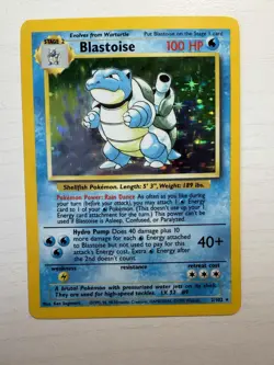 Pokemon 1999 Base Set Blastoise Holo Rare 2/102 LP - Image 1