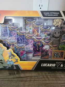 Pokemon Lucario V & Tyranitar V Heavy Hitters Premium Collection Box Booster - Image 3