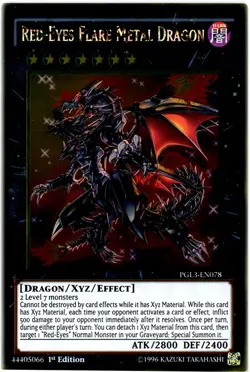 Red-Eyes Flare Metal Dragon - PGL3-EN078 - Gold Rare - 1st Edition - Lightly Pla - Image 1