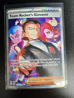 Pokemon TCG Team Rocket's Giovanni 238/182 Destined Rivals Holo SIR Card NM - Image 1