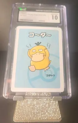 CGC gem mint 10 Psyduck Old Maid Playing Card 2019 Pokemon slab - Image 1