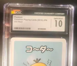 CGC gem mint 10 Psyduck Old Maid Playing Card 2019 Pokemon slab - Image 2