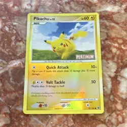 Pokemon Pikachu Platinum Holo Common 60 HP 70/100 English Card - Image 1