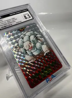 Golem No.076 Red Carddass Prism Holo Bandai 1996 Pokemon Card Japanese CGC 8.5 - Image 2