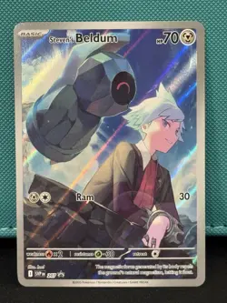 Pokemon TCG Steven’s Beldum SVP EN # 207 Special Illustration Art Sir Card NM - Image 1