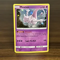 Mewtwo #SM77 Sun & Moon Promo - Cosmos Holo Pokemon Card - Image 2