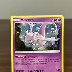 Mewtwo #SM77 Sun & Moon Promo - Cosmos Holo Pokemon Card - Image 3