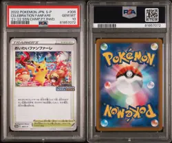 💎 PSA 10 Celebration Fanfare Pikachu Japanese Promo 2022 Pokemon Card 306/S-P - Image 3