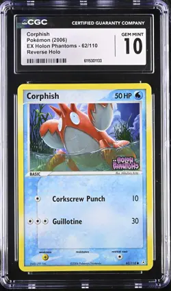CGC 10 Corphish 2006 EX Holon Phantoms 62/110 Reverse Holo Stamped Pokemon Card - Image 1
