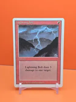 🔴🔴🔴 1994 Magic The Gathering REVISED 3RD EDITION LIGHTNING BOLT 🔴🔴🔴 - Image 1
