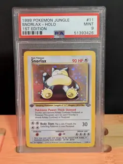 SNORLAX - HOLO POKEMON 11 1999 POKEMON JUNGLE HOLO ENGLISCH PSA 9 - Image 1