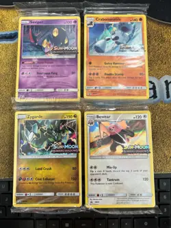 Pokemon SEALED Set of 4 Burning Shadows Prerelease Promos - SM46 SM47 SM48 SM49 - Image 1