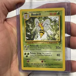 Pokemon TCG Beedrill Base Set 2 21/130 Regular Unlimited Rare NM/MT Vintage Card - Image 2