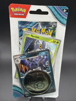 Pokemon Lokix/Nymble Twilight Masquerade Blister Pack + Coin - Image 2