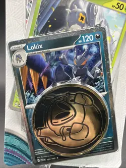 Pokemon Lokix/Nymble Twilight Masquerade Blister Pack + Coin - Image 3