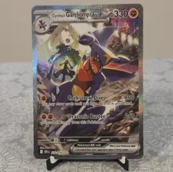 Pokemon Cynthia's Garchomp EX 232/182 Full Art Secret Rare Holo Dragon Card - Image 1