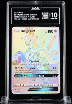 TAG 10 Dialga GX 138/131 SM Forbidden Light Secret Rare Pokemon - Image 1