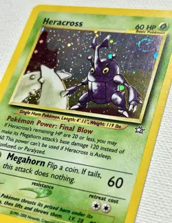 Heracross 6/111 Neo Genesis Holo Rare Unlimited English 2000 TCG Pokemon VLP - Image 2