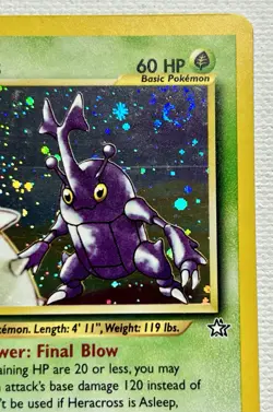 Heracross 6/111 Neo Genesis Holo Rare Unlimited English 2000 TCG Pokemon VLP - Image 5