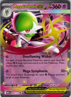 Mega Gardevoir ex - 060/132 ME01: Mega Evolution Pokemon TCG NM Holo - Image 1