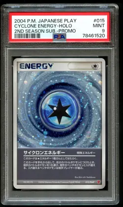 Cyclone Energy 015/PLAY PSA 9 Holo Japanese 2004 Pokemon Promo Card - Image 1