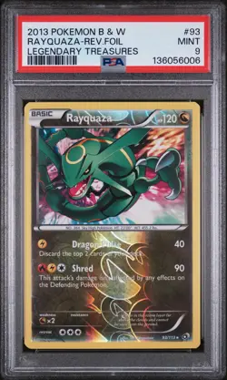 2013 POKEMON B&W LEGEND TREASURES #93 RAYQUAZA-REVERSE FOIL PSA 9 - Image 1