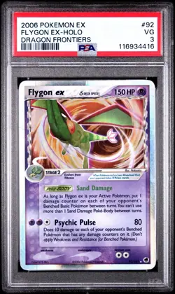 Pokemon EX Dragon Frontiers Holo Flygon EX Delta Species 92/101 PSA 3 - Image 1