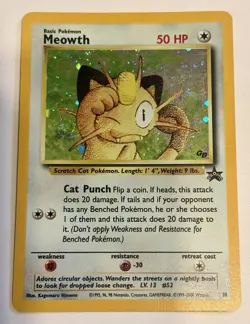 Pokemon TCG Meowth Wizards Black Star Promos 10 Holo Promo - Image 1