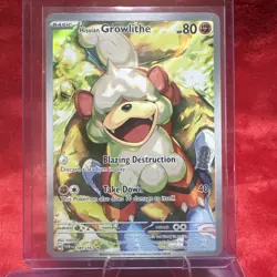 🔥🔥Pokemon TCG Hisuian Growlithe 181/167 Twilight Masquerade Rare Holo🔥🔥 - Image 1