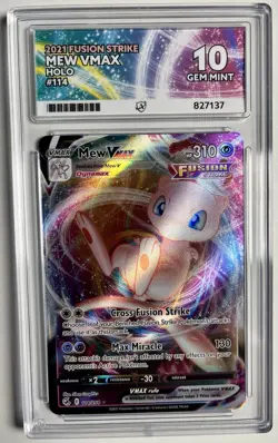 Pokemon TCG Mew VMAX 114/264 Ace 10 Fusion Strike Graded Ace 10 Gem Mint - Image 2