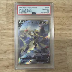 ZERAORA V 2021 Pokemon #166/198 PSA 10 GEM-MINT Chilling Reign FULL ART Graded - Image 1